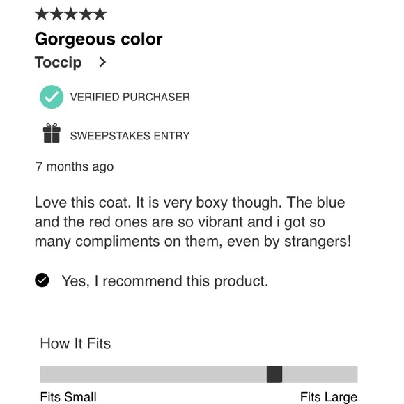 LOFT Curly Funnel Neck Coat. Cobalt. Size Large Petite - Picture 15 of 16